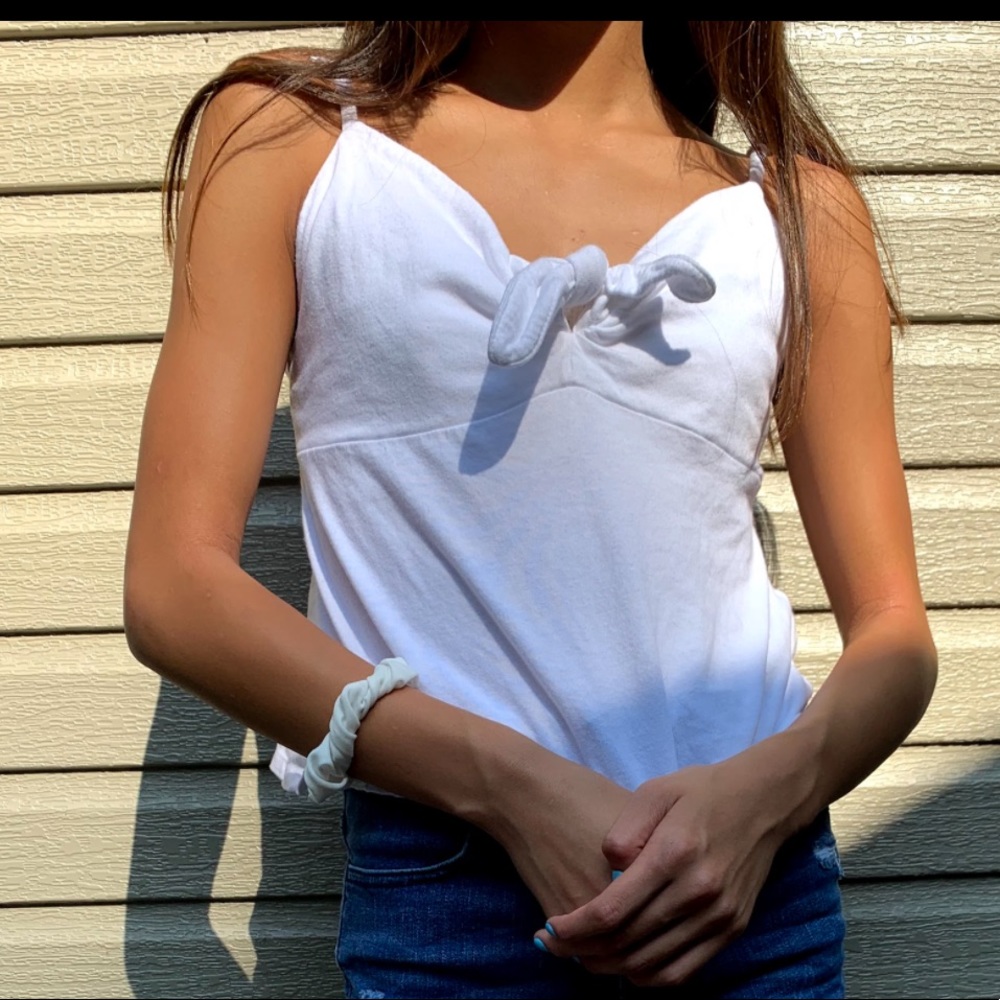White Knot Tank Top